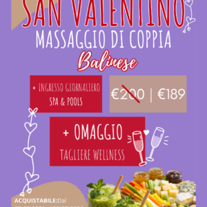 promo San Valentino - Massaggio Balinese con accesso alla Spa e Pools